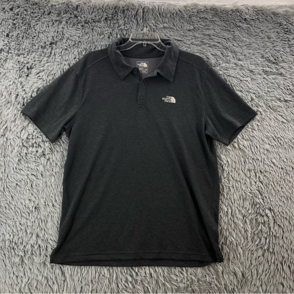 The North Face Polo Shirt Mens Large Flash Dry Gray Super Soft